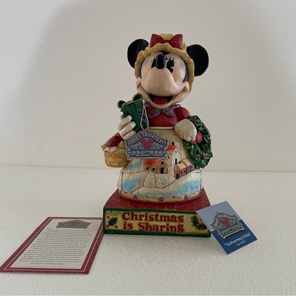 Disney Traditions Minnie Mouse Christmas Figurine by Jim Shore